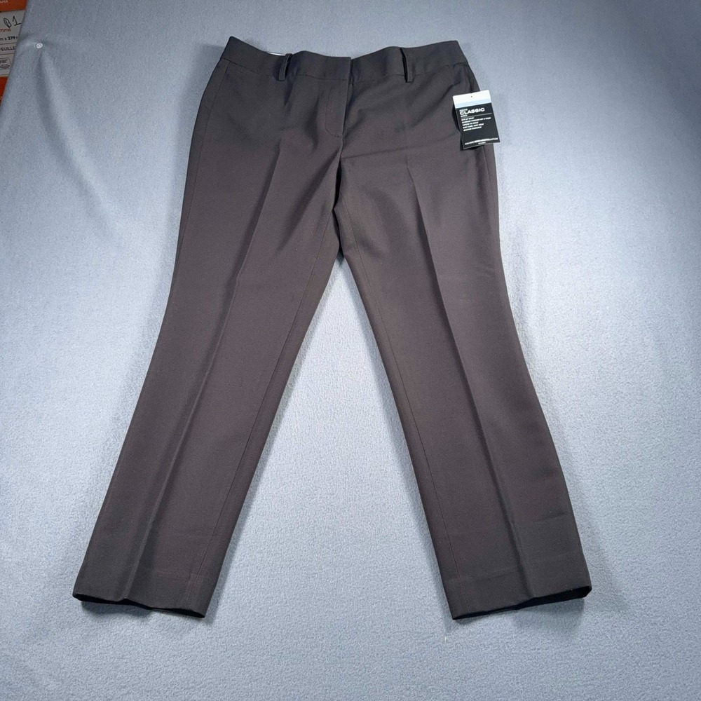 Liz Claiborne Black Career Petite Emma Classic Pants Size 6P Black Ankle NWT